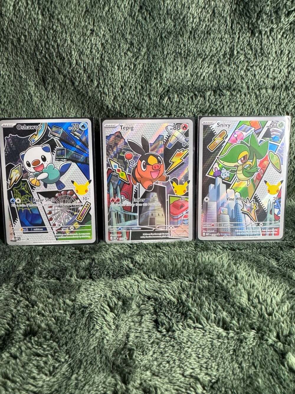 Pokemon Card Lot Snivy 049, Tepig 050, Oshawott 051 First Partner Promo